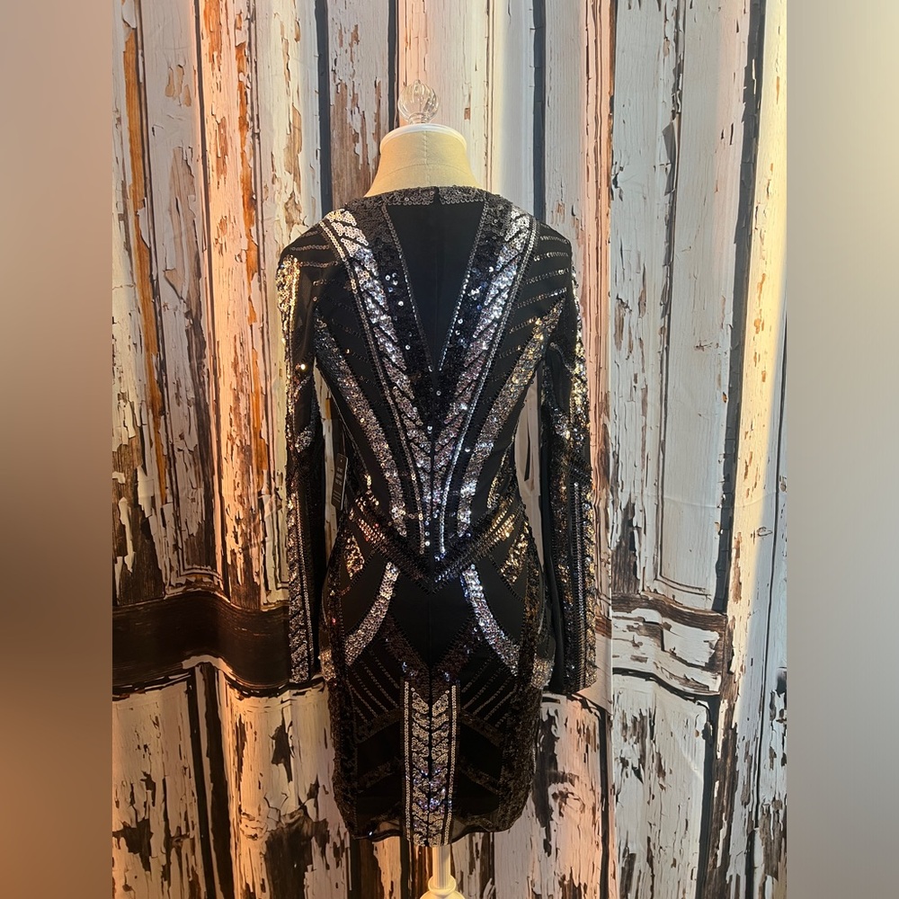 Homecoming Express Black and Silver Sequin Garment - Picture 4 of 6